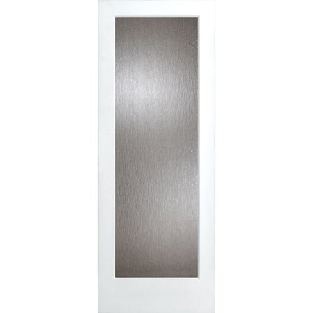 Trimlite 28" x 80" Primed 1-Lite Interior French Slab Door with Rain Tempered Glass 2468pri1501RAIT